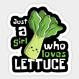 Lettuce Love: Just a Girl with a Leafy Heart Sticker